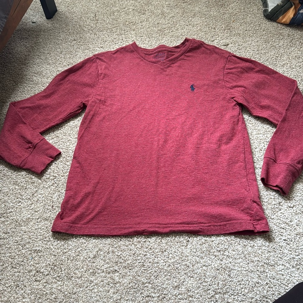 Boys polo long sleeve tee